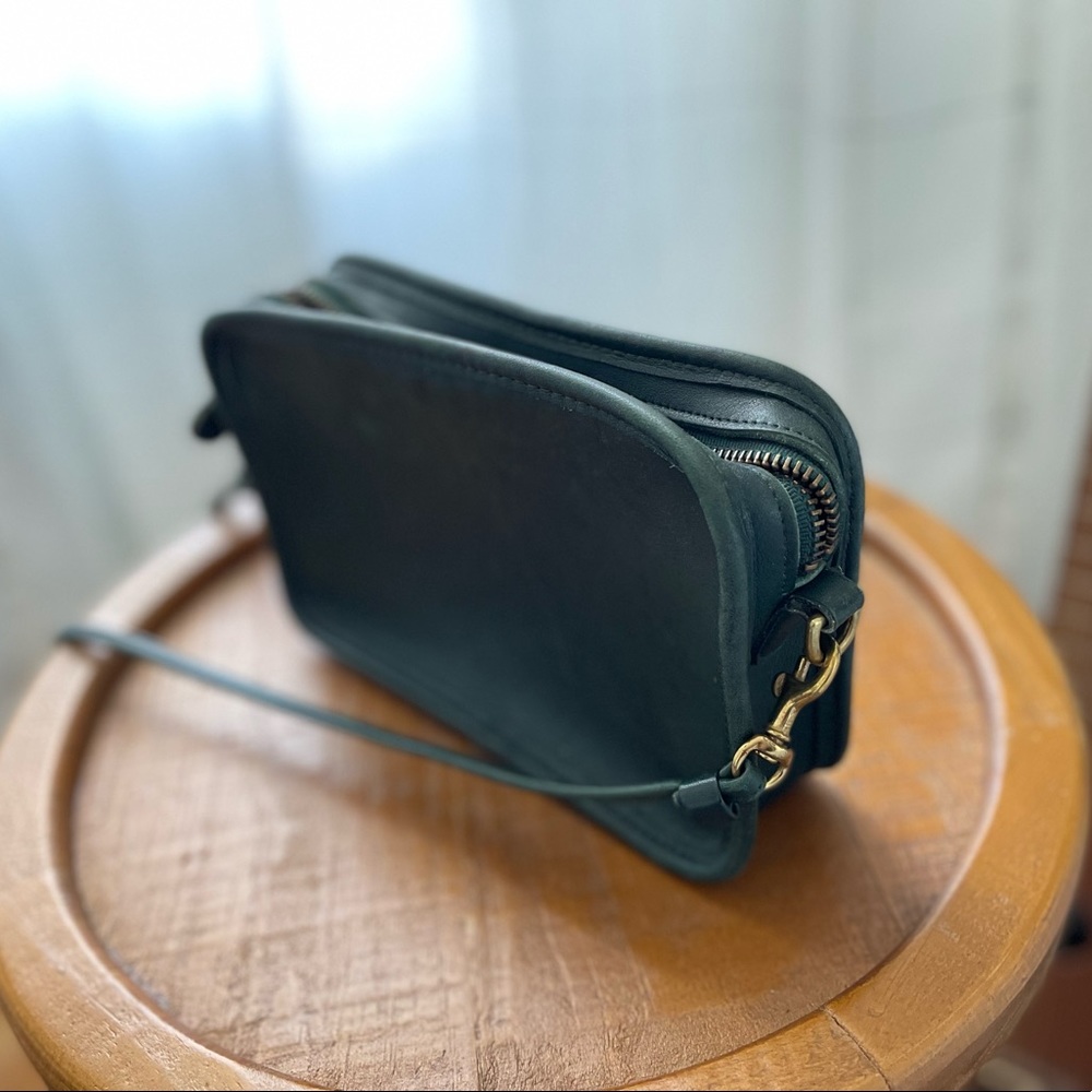 Coach Carnival Bag, Vintage Zippered Pouch, Forest Green
